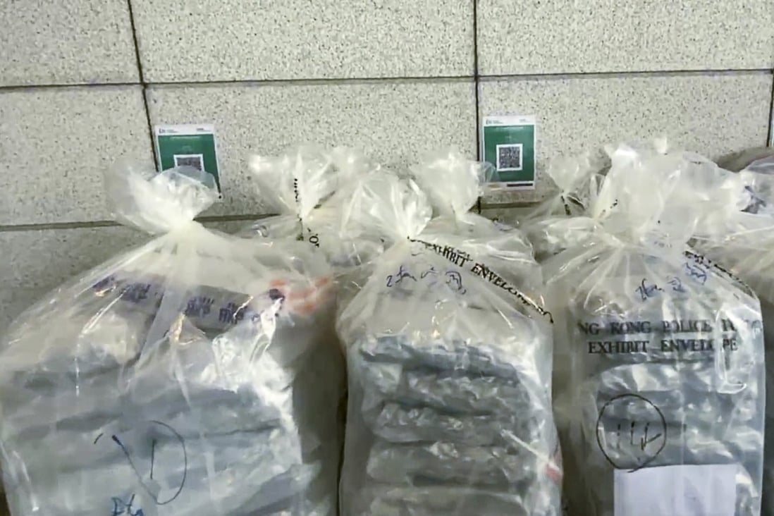 The 168kg haul was discovered when officers raided a mini storage centre in a Hok Yuen Street industrial building in Hung Hom on Wednesday night. Photo: Facebook