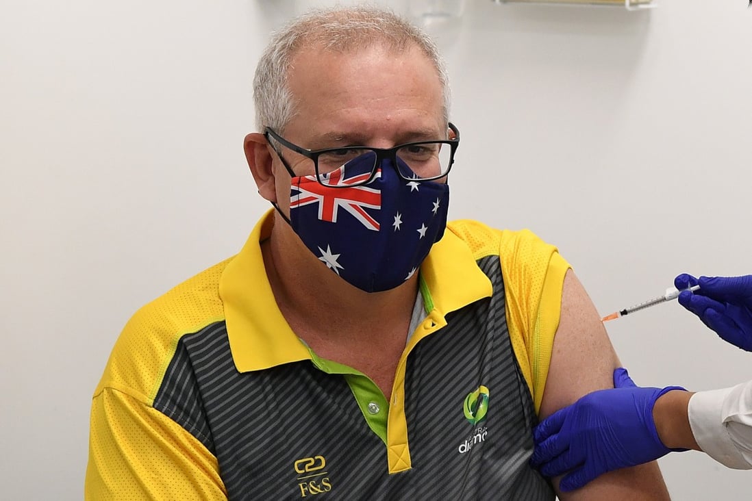 coronavirus australian pm receives first vaccine dose malaysia to start vaccinations two days early south china morning post