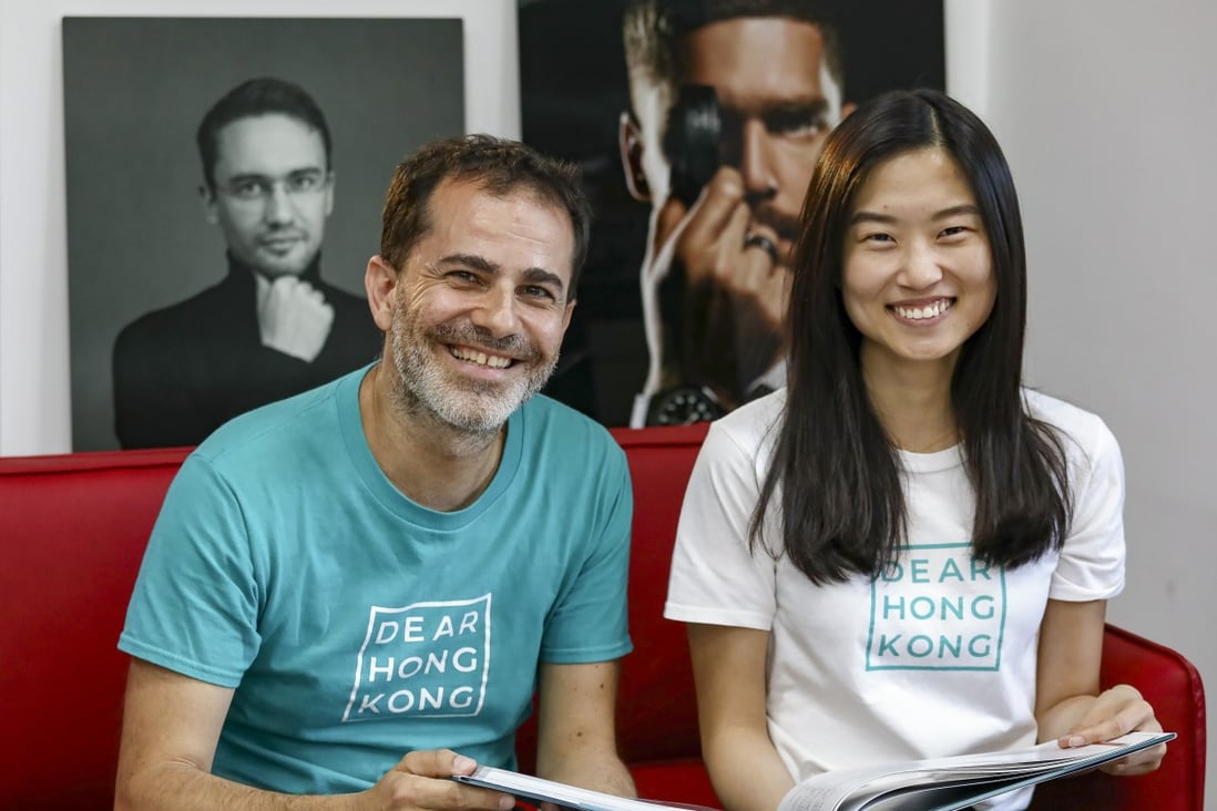 Aggie Lam (right) and Oskar Valles created a photography book that brings to life the stories and portraits of inspiring people from around the globe who live in Hong Kong. Photo: Jonathan Wong