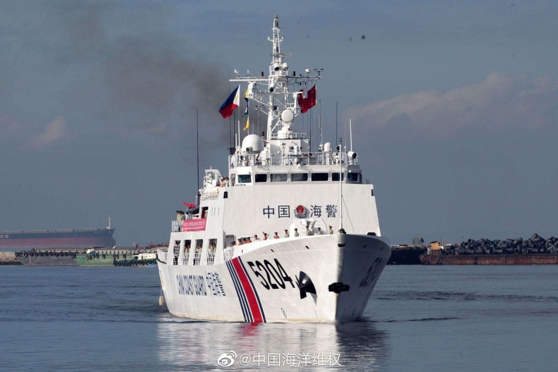 A Chinese coastguard vessel on patrol. Photo: Weibo