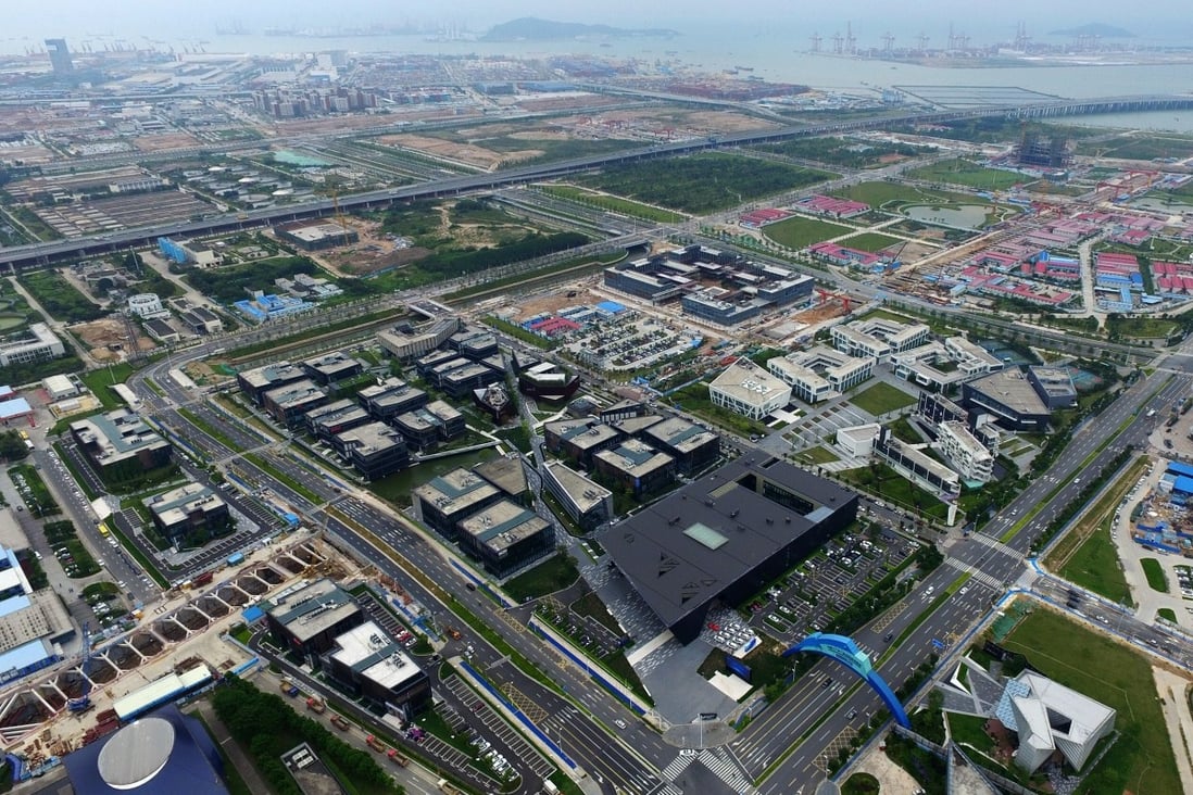 The Qianhai free trade zone has attracted over 11,000 companies from Hong Kong. Photo: Xinhua
