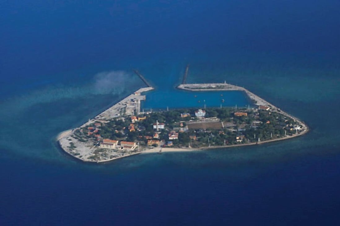 An aerial view of Southwest Cay, which is controlled by Vietnam and part of the Spratly Islands. The report said recent works at West Reef and Sin Cowe followed “established patterns seen at other Vietnamese outposts in the Spratlys”. Photo: Reuters