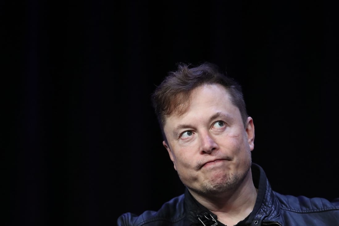 Tesla CEO Elon Musk lost US$15 billion when the company’s shares fell 8.6 per cent on Monday, making Amazon.com founder Jeff Bezos once again the world’s richest person. Photo: Getty Images