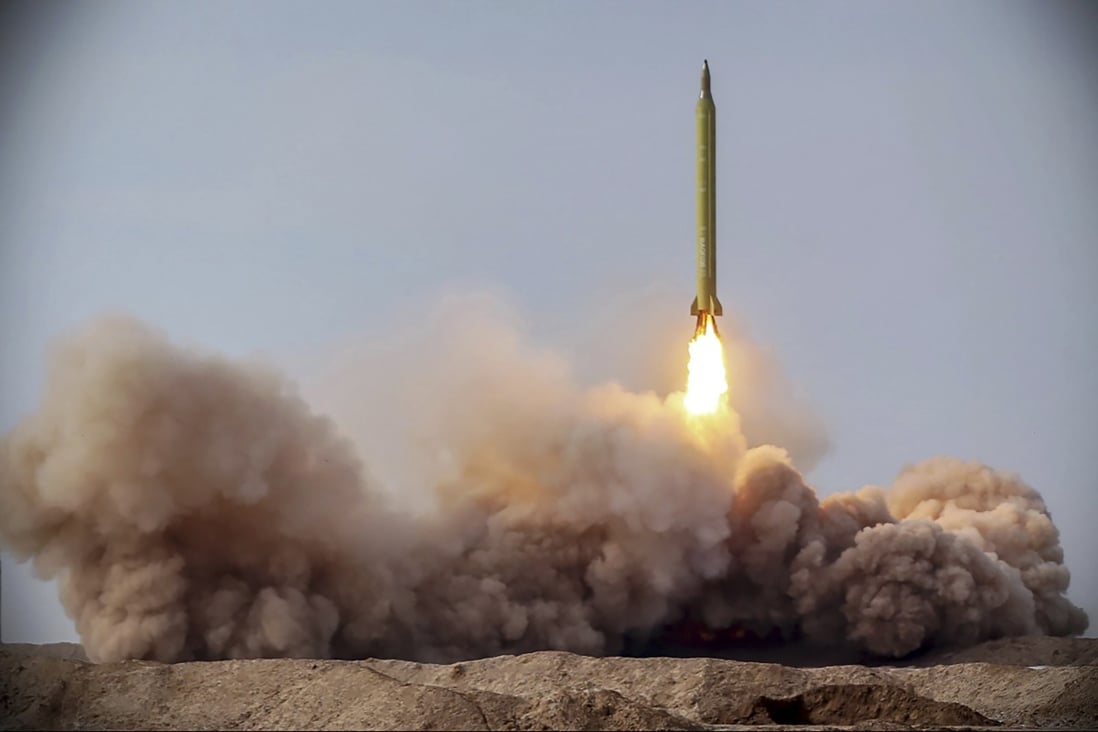 A missile is launched during a drill in Iran in January. Tehran has taken a tough line on the Biden administration’s early efforts to revive the 2015 nuclear deal. Photo: Iranian Revolutionary Guard via AP