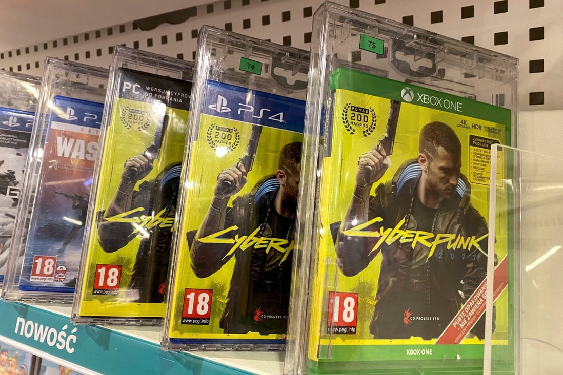 Boxes with CD Projekt's game Cyberpunk 2077 are displayed in Warsaw, Poland, on December 14, 2020. Photo: Reuters