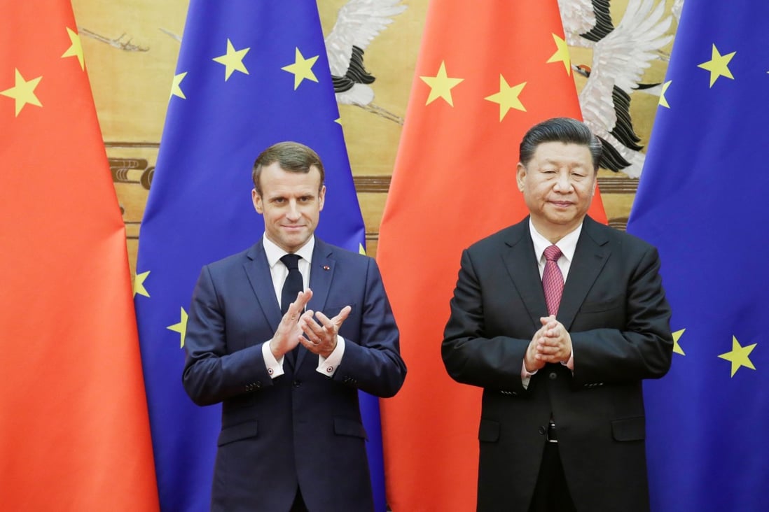 The presidents of France and China discussed opportunities for cooperation in a phone call on Thursday. Photo: Reuters