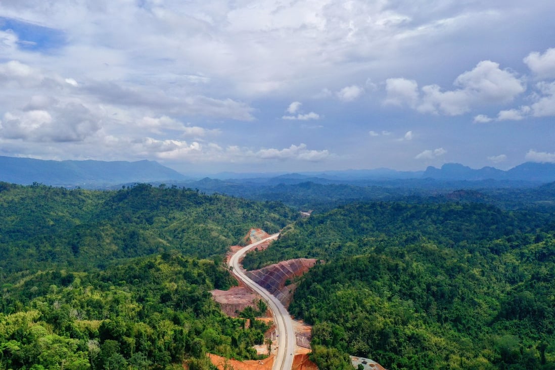 Laos’ mountainous terrain posed challenges in building the rail link. Photo: Xinhua