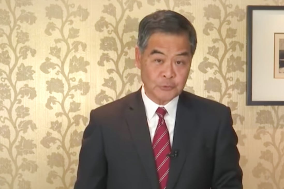 Former Hong Kong leader CY Leung has released his third video speech in a week.