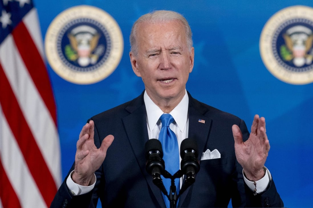 US President Joe Biden speaks in Washington on Wednesday. Photo: AP