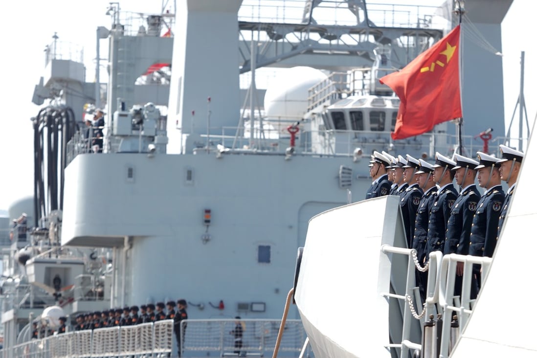 Officers and soldiers of the Chinese naval fleet prepare to carry out an escort mission in April 2020. The 35th fleet went to the Gulf of Aden and waters off Somalia to escort civilian ships. Photo: Xinhua