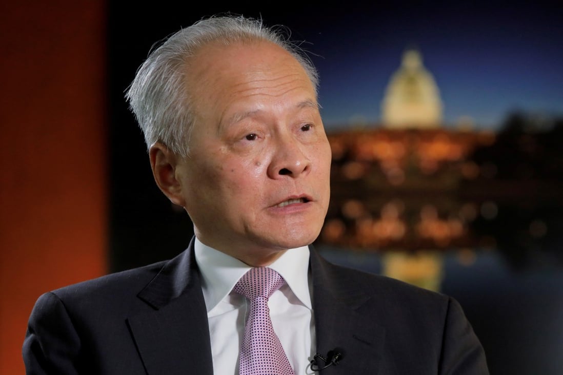 At 68, Chinese ambassador to the United States Cui Tiankai is already over the usual retirement age for officials of his rank. Photo: Reuters