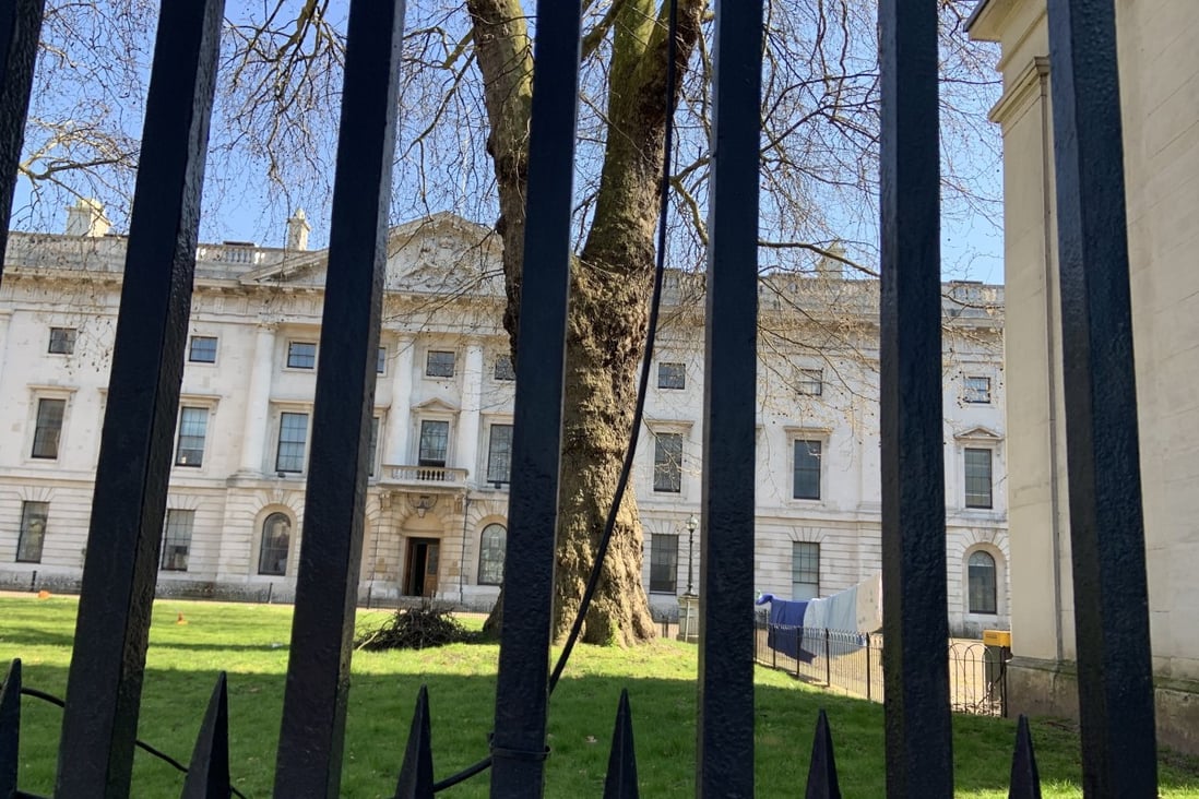 The grass courtyard in front of the former Royal Mint building in London. Photo: Hilary Clarke