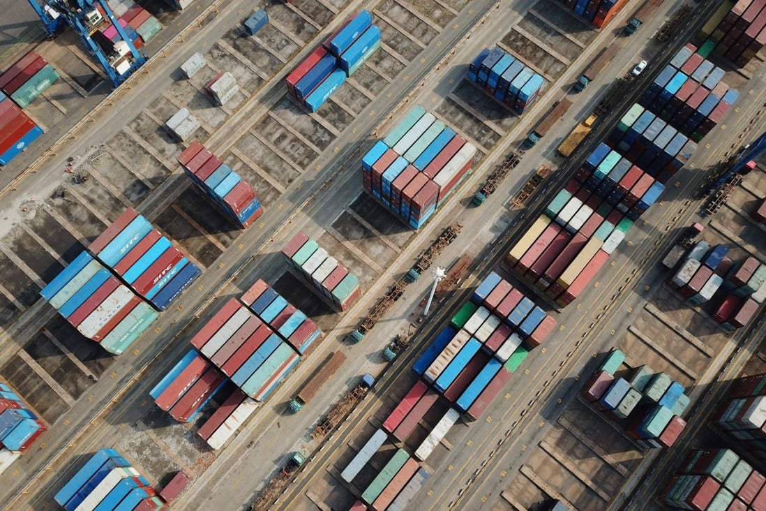 Shipping containers at a port in Lianyungang, in China’s eastern Jiangsu province. Photo: AFP