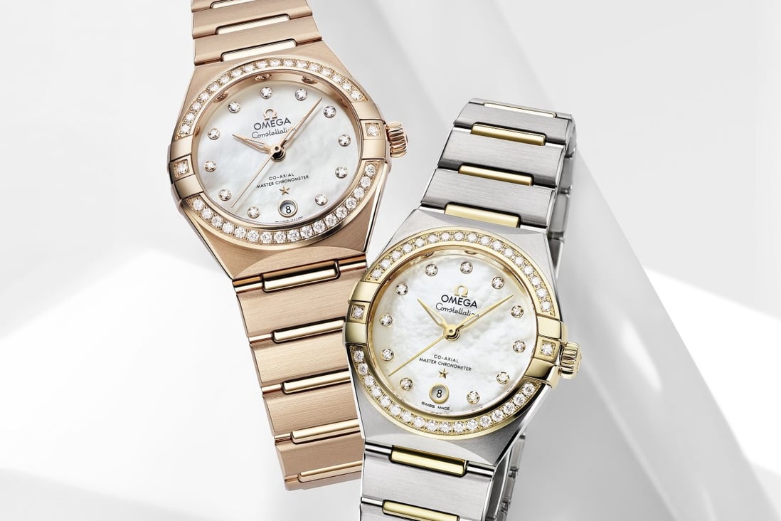 Omega’s Constellation timepieces are distinguished by the half-moon facets and “claws” on the case. Photo: Omega