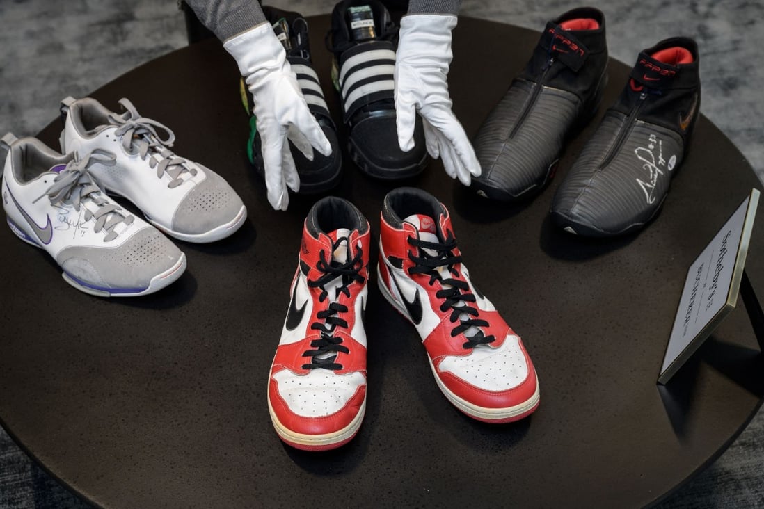 Nikes worn by Michael Jordan the star lot of Sothebyâs first sneakers-only sale, held with an