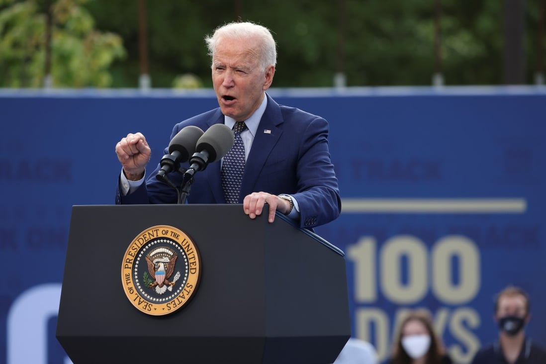 US President Joe Biden has just marked his first 100 days in office, but there is no sign yet of any progress in trade relations with China. Photo: Reuters
