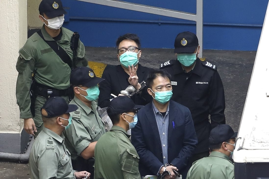 Hong Kong’s Correctional Services Department has ruled that former lawmaker Wu Chi-wai (front) cannot be released to attend the funeral of his father, citing security risks. Photo: Handout