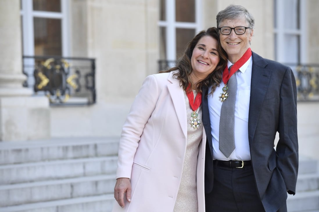 Microsoft co-founder and philanthropist Bill Gates and his wife Melinda Gates, co-chair of the Bill &Melinda Gates Foundation, leave the Elysee Palace after they received the French Legion of Honour medal in Paris on April 21, 2017. The couple have given away hundreds of millions of dollars in China, and tens of billions globally. Photo: EPA-EFE