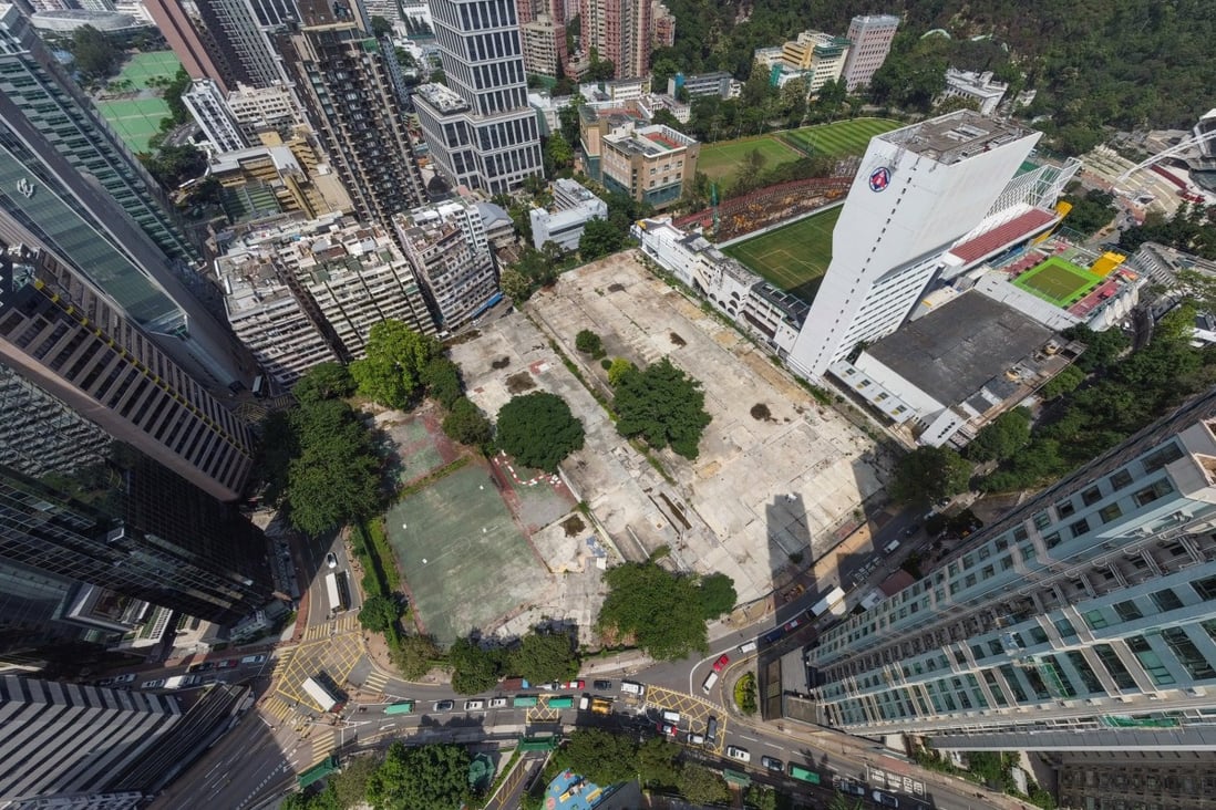 An aerial view of the commercial site at Caroline Hill Road, Causeway Bay. Photo: Martin Chan