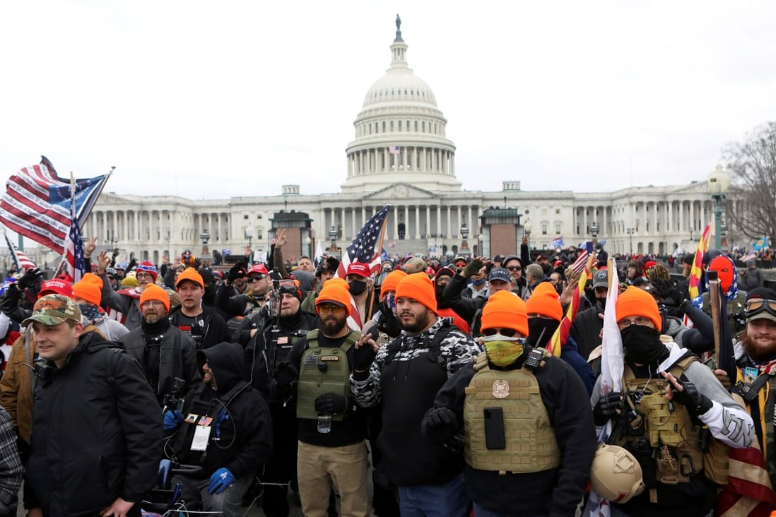 The Proud Boys were among the mob who stormed the US Capitol on January 6. File photo: Reuters