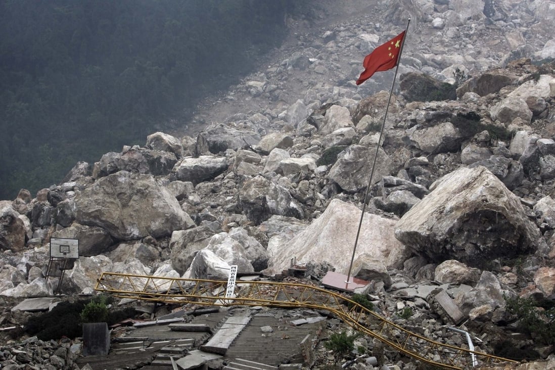 Schools were reduced to rubble when a 7.8 magnitude earthquake rocked Beichuan county in Sichuan province 13 years ago, killing tens of thousands of people. Photo: AP
