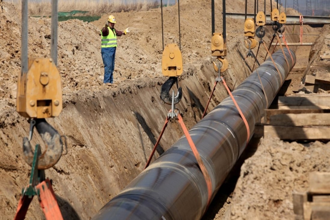 The Central Asia-China gas pipeline is a signature project of China’s Belt and Road Initiative. Photo: Handout