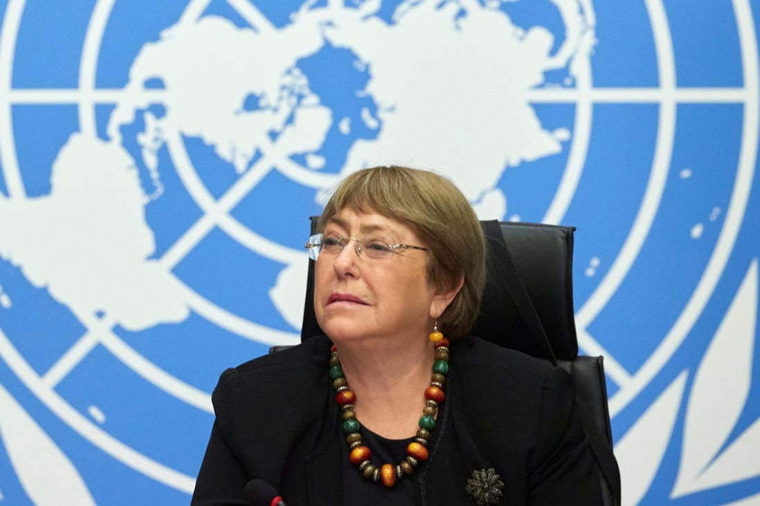 United Nations members called on China to grant High Commissioner for Human Rights Michelle Bachelet unfettered access to Xinjiang. Photo: Reuters