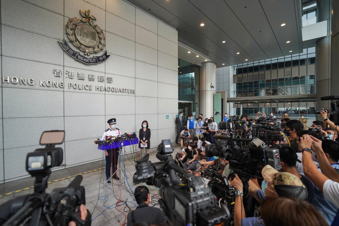 Police chief Chris Tang announces the investigation last week. Photo: Winson Wong