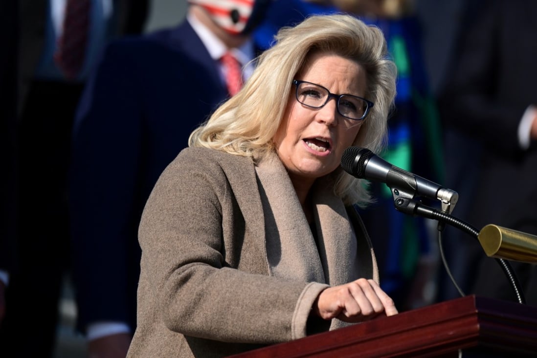 US Representative Liz Cheney speaks during a news conference with other House Republicans at the US Capitol in Washington on December 10, 2020. Photo: Reuters