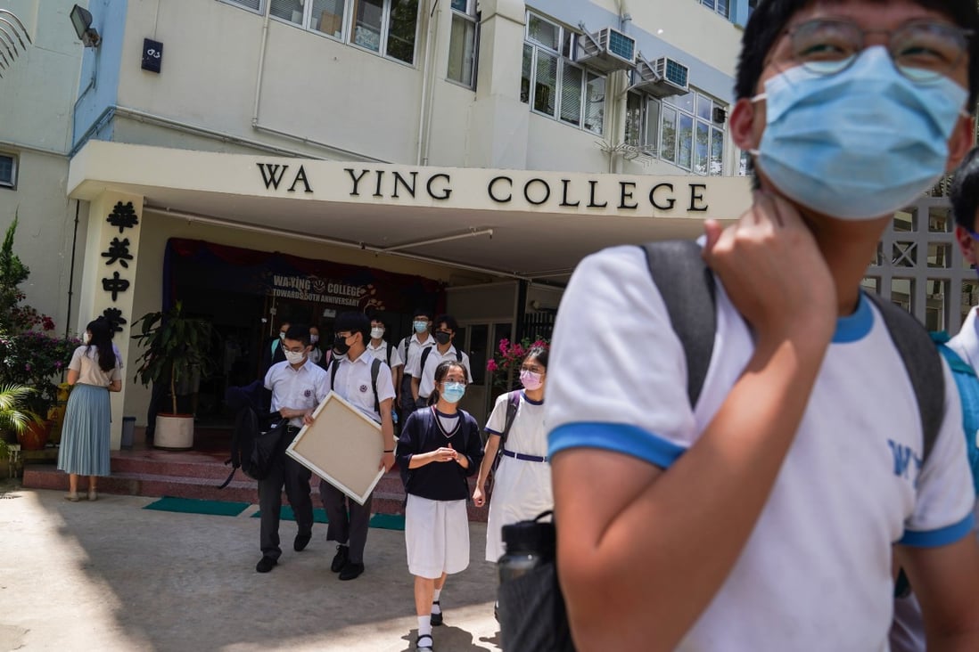 Lawmakers have raised concern over the management’s political stance at Wa Ying College in Ho Ma Tin. Photo: Sam Tsang