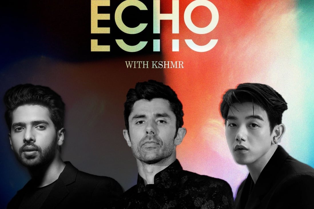 The cover of Echo, the single released on Friday by (from left) India’s Armaan Malik, Indian-American Kshmr and Korean-American Eric Nam. The cross-cultural collaboration, and another by Korean-American soloist Alexa and Kuwaiti-Saudi Bader AlShuaibi, shows the music industry’s intention to widen fan bases. Photo: Dharma