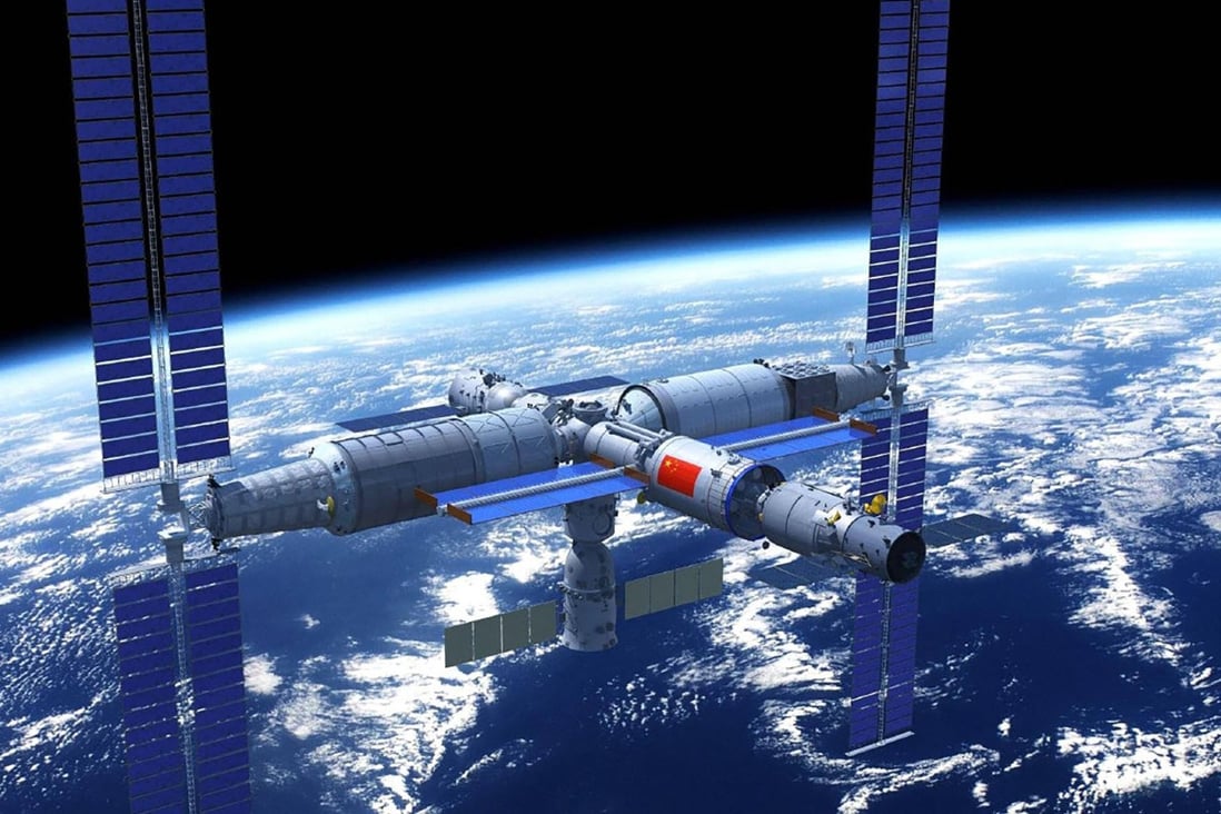 China says the massive robotic arm attached to its Tiangong Space Station will be used to help incoming spacecraft to dock. Photo: Weibo