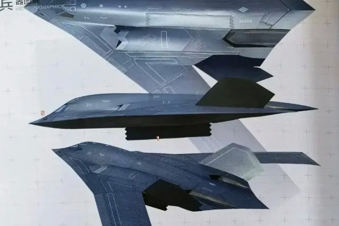The latest edition of Modern Weaponry magazine included computer-generated pictures of the Xian H-20. Photo: Weibo