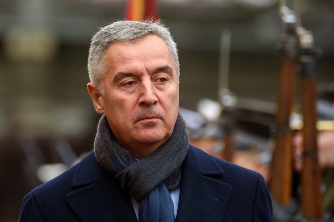 Montenegro’s President Milo Djukanovic spoke to China’s President Xi Jinping about the future of the “17+1” grouping after Lithuania announced at the weekend it was withdrawing. Photo: AFP