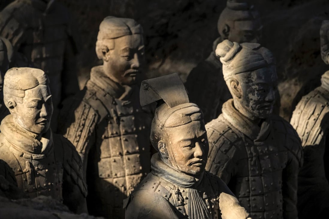 Terracotta warrior statues in a Xi’an museum. The figures count as one of the greatest historical discoveries ever, highlighting Chinese culture. Hong Kong authorities have set out directives to schools proposing a focus on national security elements in teaching history. Photo: EPA-EFE