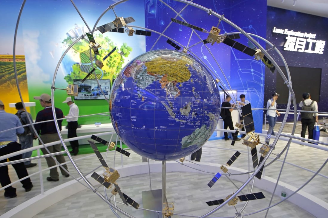 A model of Chinese BeiDou Navigation Satellite System is displayed during the 12th China International Aviation and Aerospace Exhibition in Zhuhai city, Guangdong province, on November 7, 2018. Photo: AP Photo