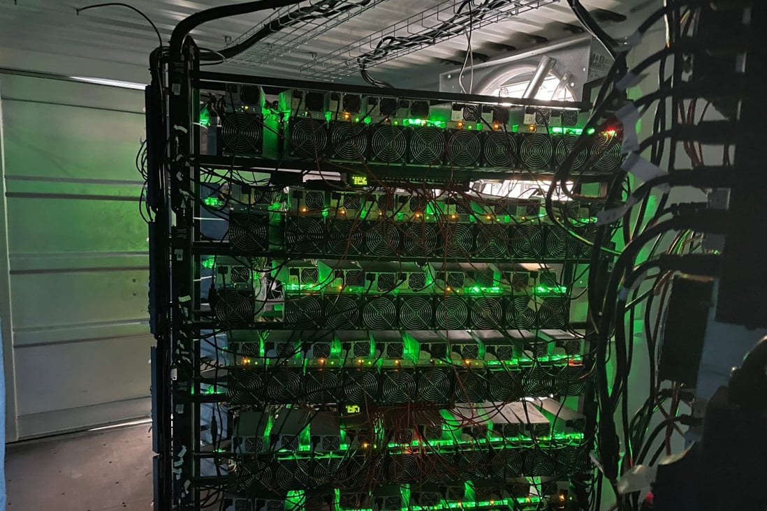 A bitcoin mining data centre is seen on an oilfield in northern Texas on May 6, 2021. Cryptocurrency mining requires a lot of energy, which has led to much it being concentrated in China, where electricity is cheap. Now an ensuing crackdown is pushing some operators to consider moving to North America. Photo: AFP