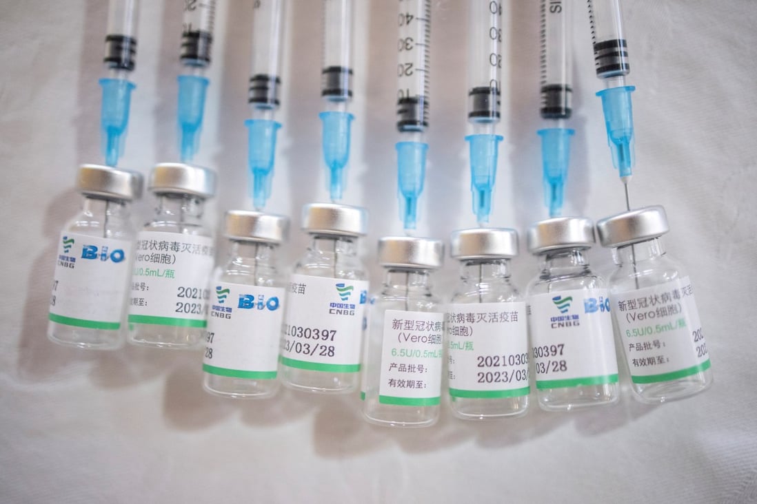 FILE PHOTO: Doses of the Chinese Sinopharm vaccine against the coronavirus disease (COVID-19) are seen at the Biblioteka kod Milutina restaurant in Kragujevac, Serbia, May 4, 2021. REUTERS/Marko Djurica/File Photo