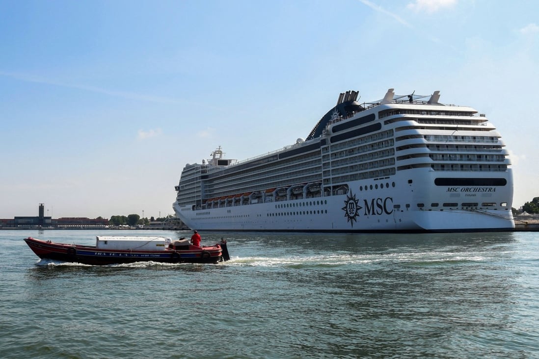 Despite Promise Of Ban First Cruise Ship Sails Through Venice Since Start Of Pandemic Mick Jagger Tilda Swinton Add Support To Protest Against Future Sailings South China Morning Post