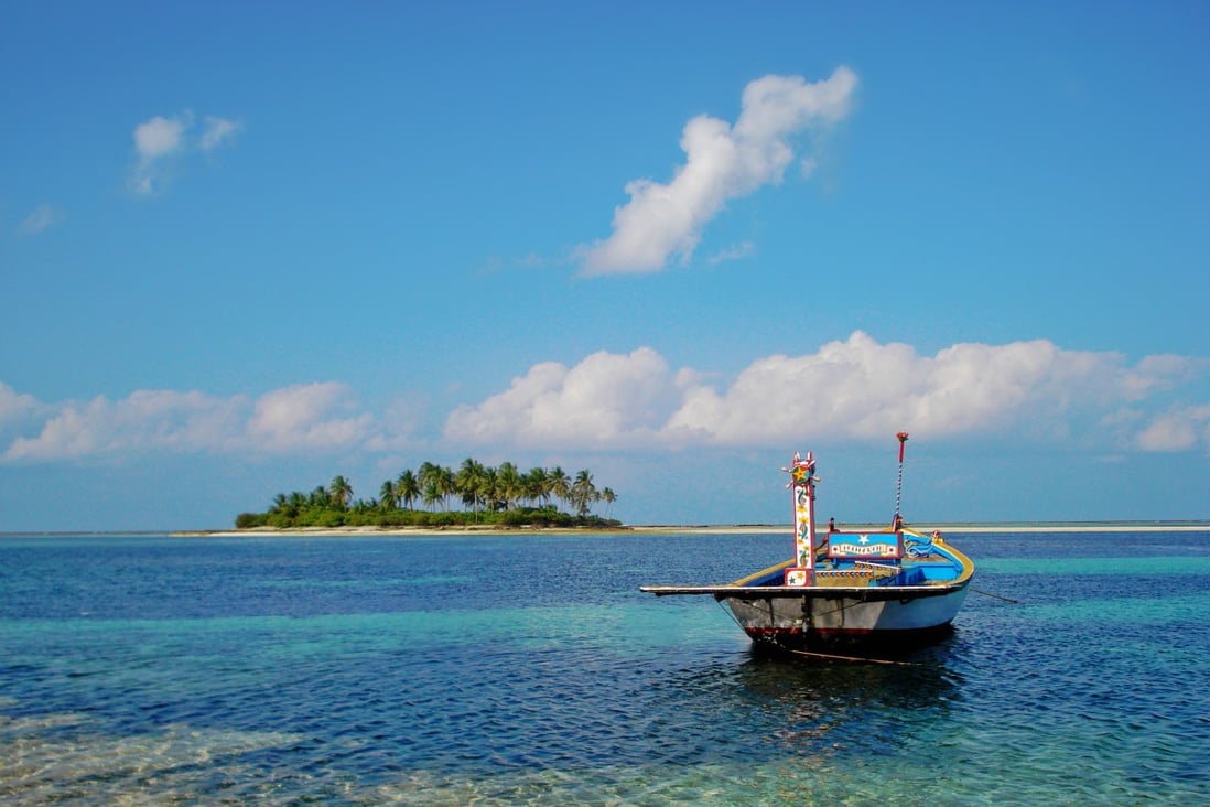 A boat moored in Lakshadweep waters. Photo: Shutterstock