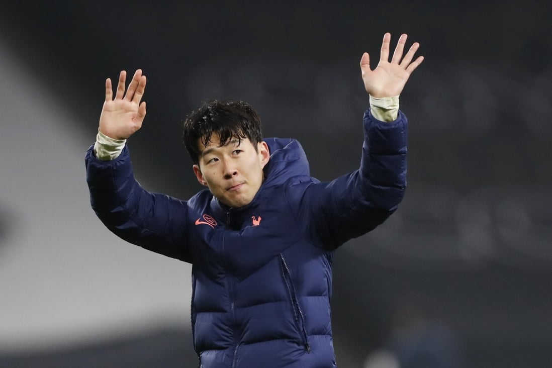 Tottenham Hotspur’s Son Heung-min celebrates after beating Arsenal. Photo: Reuters