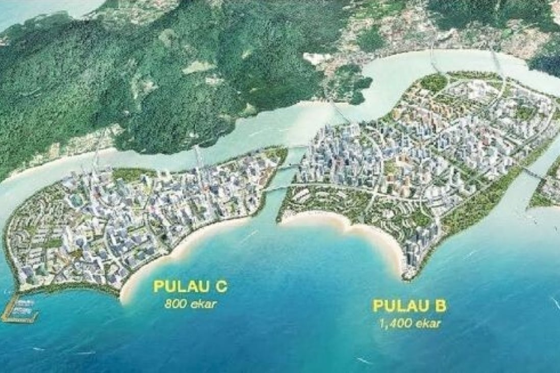Penang’s plans to create islands totalling 1,800 hectares.