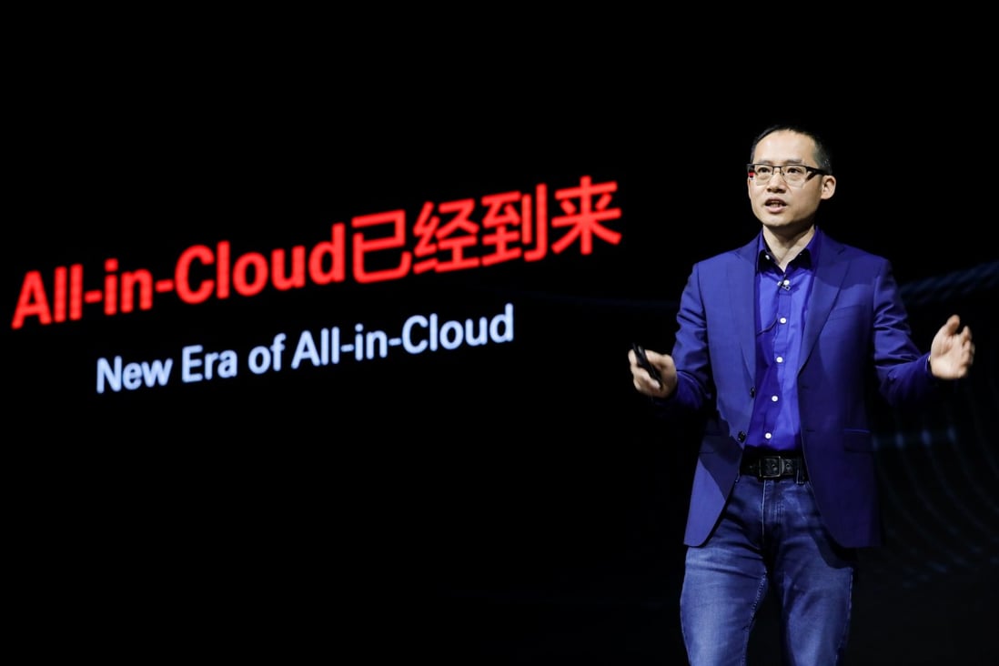 Jeff Zhang, president of Alibaba Cloud, speaks at the Alibaba cloud summit in Beijing, Mar 21, 2019. Photo: Handout
