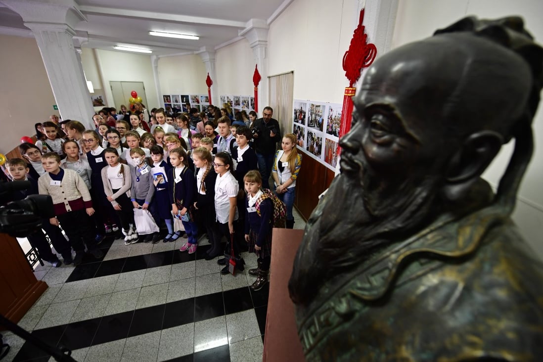 A Confucius Institute in Russia. The institutes have spread to some 160 countries worldwide since the first opened in South Korea in 2004. Photo: TASS via Getty Images