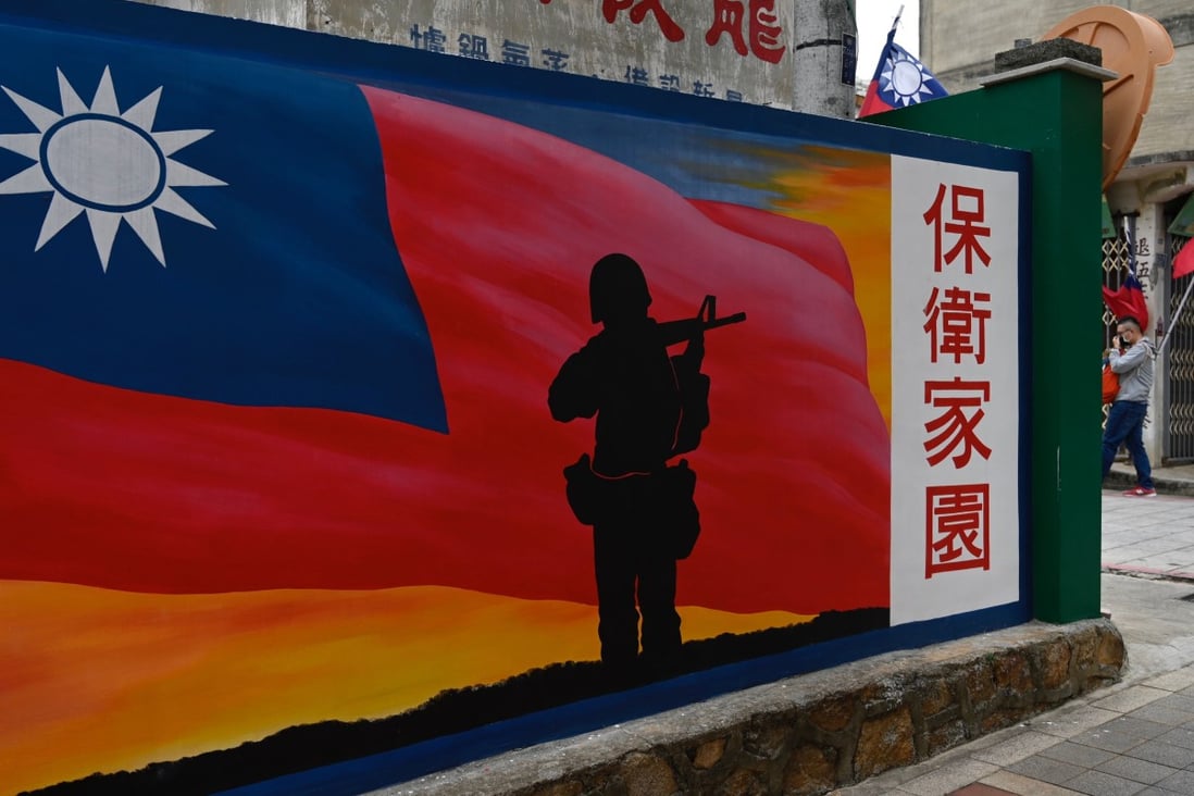 A mural on Taiwan's Kinmen island, which lies 3.2km (two miles) from the mainland Chinese coast. Photo: AFP