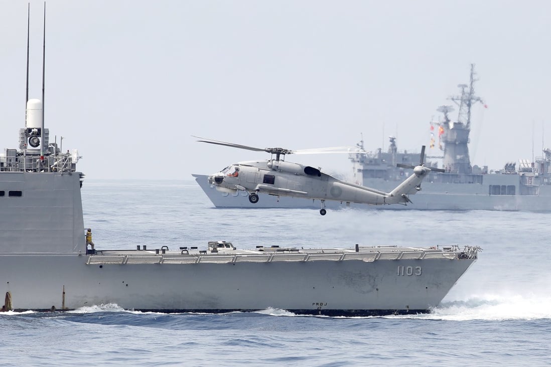 Taiwan’s armed forces conduct a naval drill in Yilan county. File photo: AP