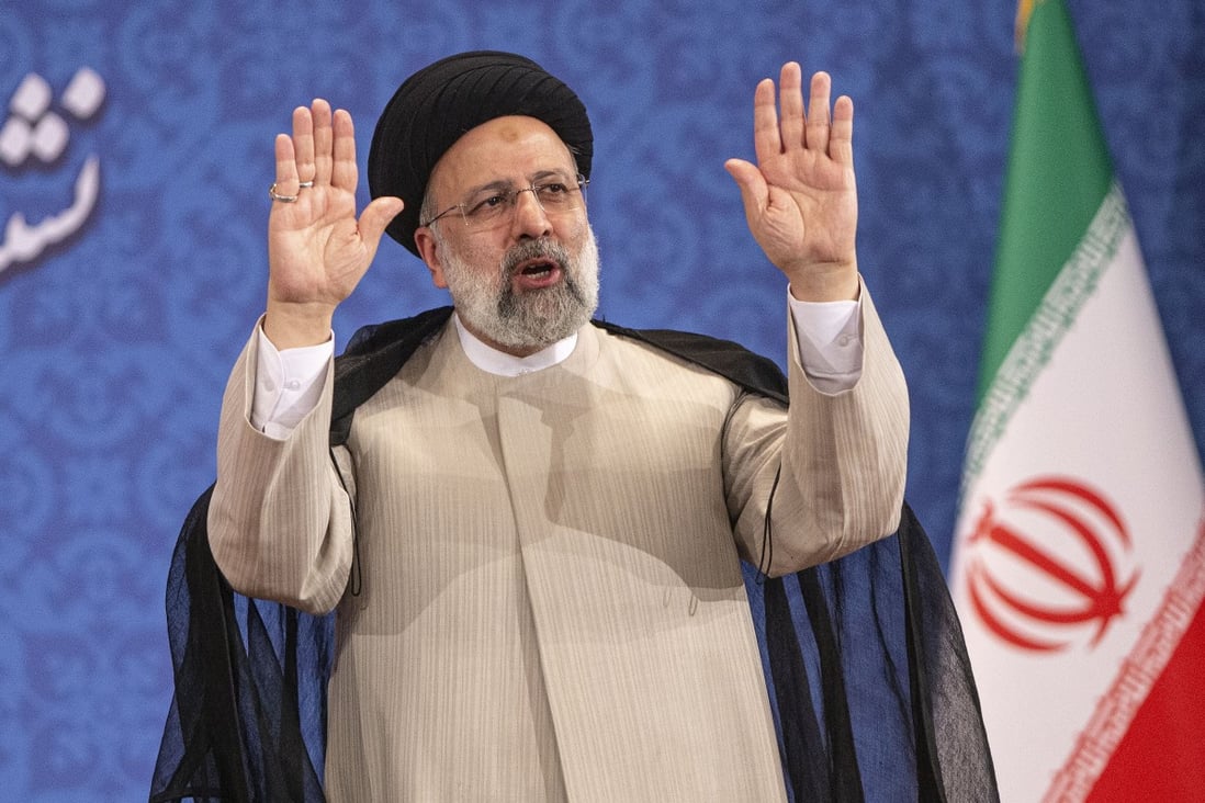 Iran's President-elect Ebrahim Raisi attends his first press conference after winning the election in Tehran, Iran, on June 21, 2021. Raisi said the US must lift "all unjust sanctions" on Iran. Photo: Xinhua