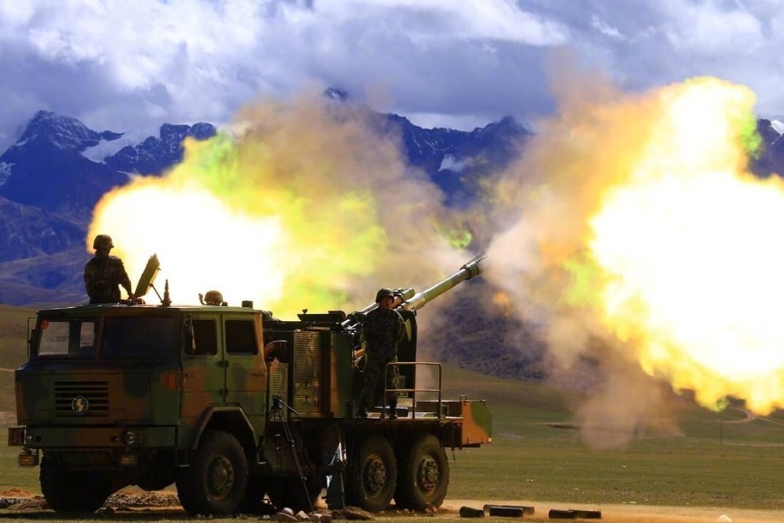 Troops pictured during a drill held in the Tibet Military Region this month. Photo: Handout