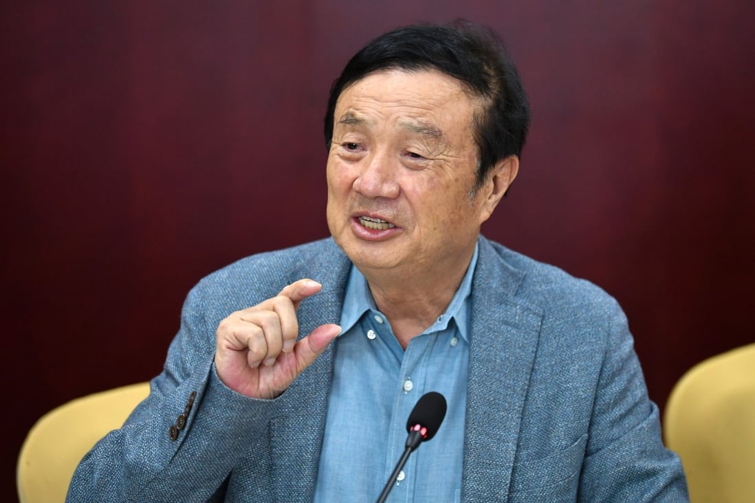 Huawei CEO Ren Zhengfei speaking during a group interview in Taiyuan, capital of north China’s Shanxi Province on February 9, 2021. Photo: Xinhua