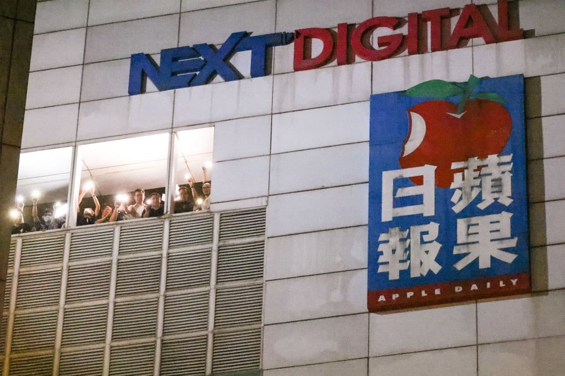 Next Digital is weighing a request from the Security Bureau to turn over ‘sensitive information’ in return for the release of its frozen assets. Photo: Dickson Lee